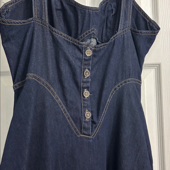 Stylish Dark Blue Denim Dress - Picture 15 of 16